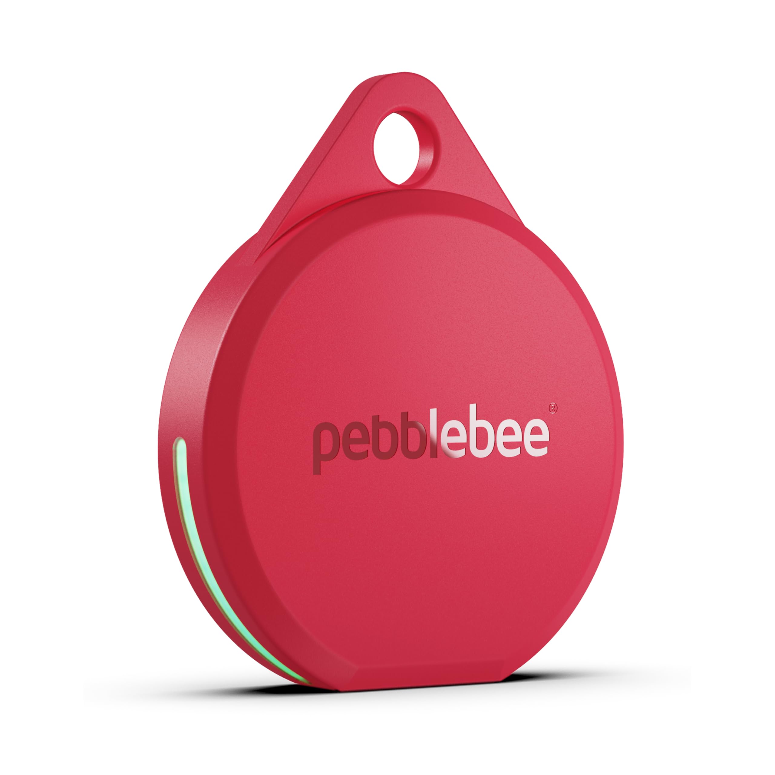 Pebblebee Clip 5 Bluetooth Tracker Tag, 130dB Siren | Hot Coral