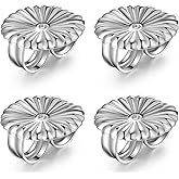 JiaYang Stud Earring Backs - 18k White Gold Plated 925 Sterling Silver, Locking Butterfly Lifters for Large Earrings