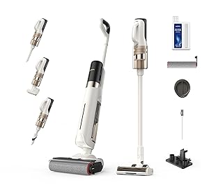 Mova X4 Pro Aspirapolvere Lavapavimenti Senza Fili, 20000Pa, Design Piatto 180°, Lavaggio Acqua Calda 100 °C, Autopulente, Antigroviglio, Regolazione Automatica, Stazione di Ricarica