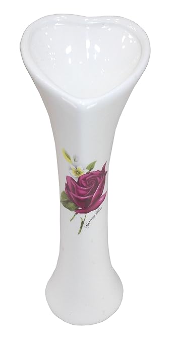 Buy Kotak Sales Heart Shape Slim Flower Vase Glass Pot Porcelain