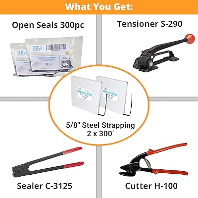 Buy Idl Packaging B Ssk 58 600 5 8 X 600 Ft Steel Strapping Kit 1400 Lbs Break Strength Include Consumables For Up To 300 Strapping Cycles Online In Indonesia B07zsdxvfb