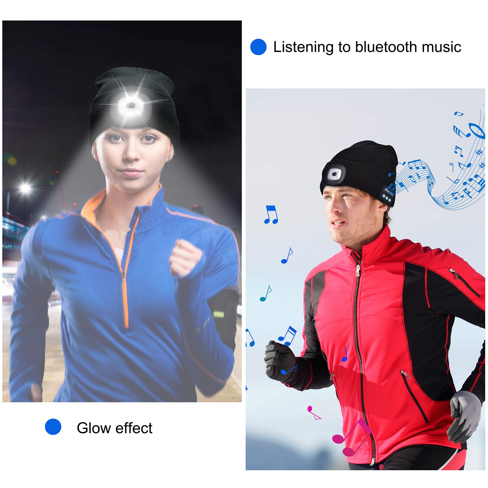 Bluetooth Beanie Hat with Light