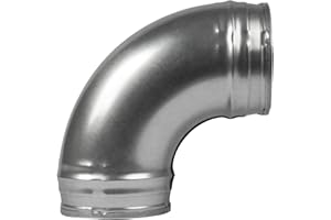 REPA MARKET 4" Inch 90 Degree Duct Connector -Elbow- Dryer Vent Pipe Elbow Metal Tube for HVAC