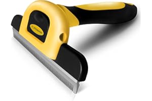 DakPets Stainless Steel Deshedding and Dematting Tool | Professional Pet Grooming Fur Brush for Cats and Dogs Hair Removal