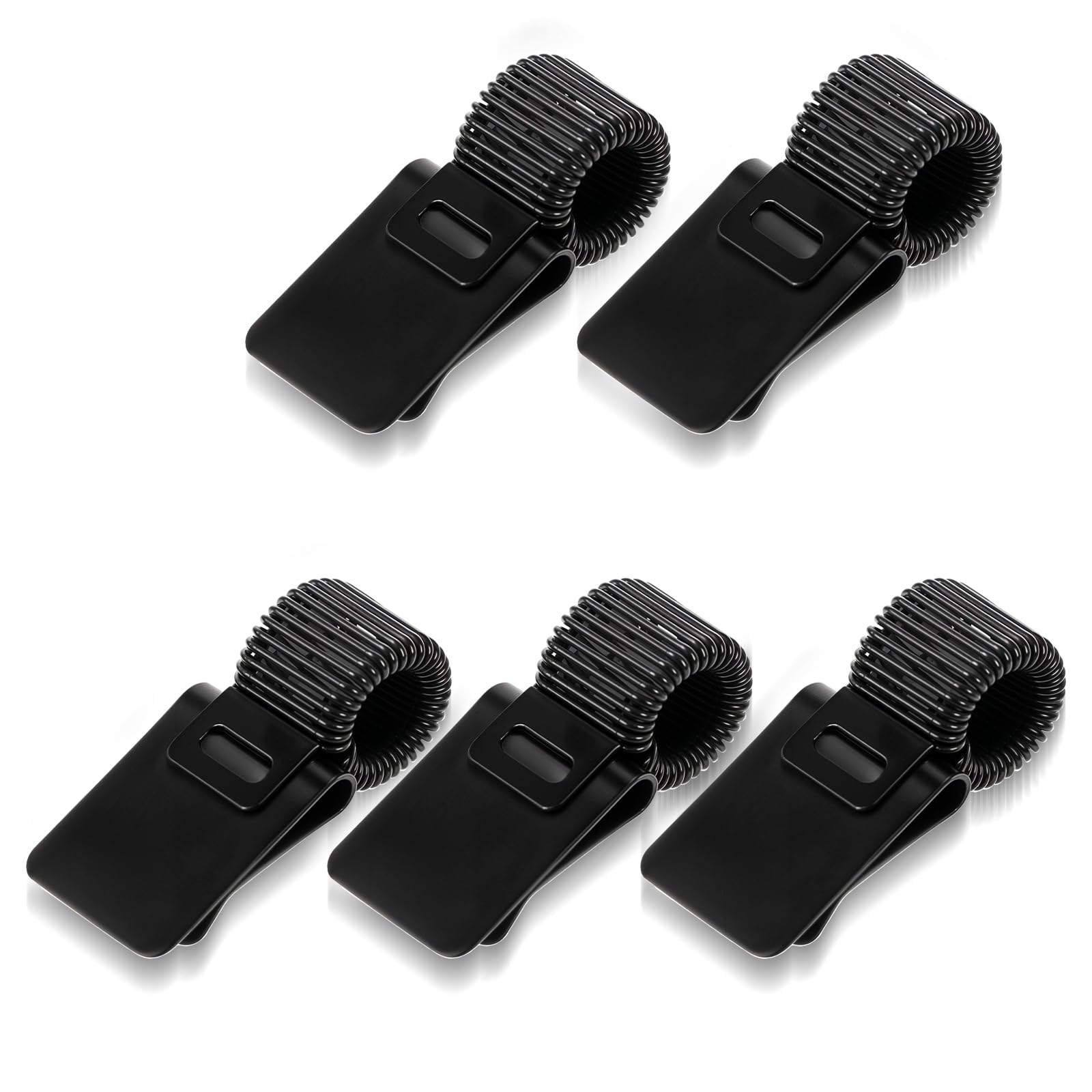 Photo 1 of 5Pcs Black Pen Holder for Notebook, Adjustable Metal Clipboard Pen Loop Holder, Black Pen Holder for Clipboard, Pen Clips Pencil Holder with Spring, Clipboard Pen Holder Attachment