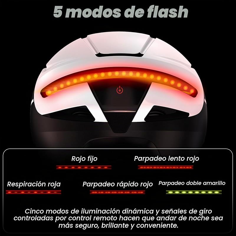 Luzes traseiras do capacete de bicicleta de estrada masculina, preto-branco