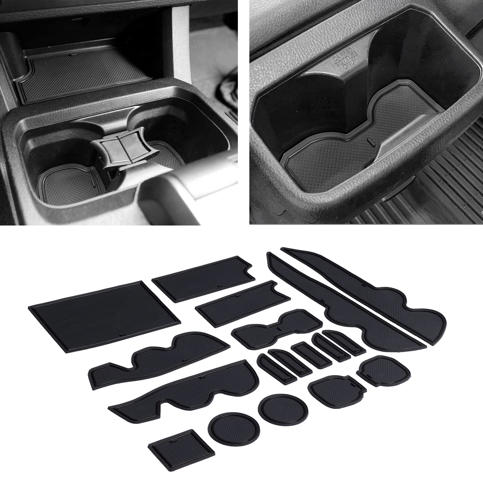 Photo 1 of ****FINAL SALE NOT RETURNS****
JDMCAR Compatible with Toyota Tacoma Accessories 2016-2023 Premium Cup Holder, Console, and Door Pocket Inserts Kit (Double Cab,Solid Black)