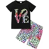 Afsmlys Kid Toddler Girl Butterfly Printed Short Sleeve T-Shirt + Waist Shorts Set 2PC Clothing For Summer
