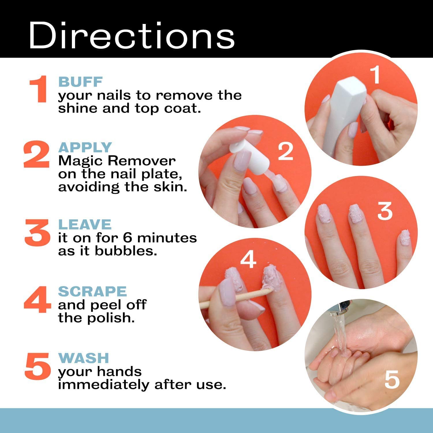Nail Polish Remover, Easily & Quickly Removes Soak-Off Gel Polish, Don't Hurt Nails, Professional Non-Irritating Nail Polish Remover-15m : Beauty