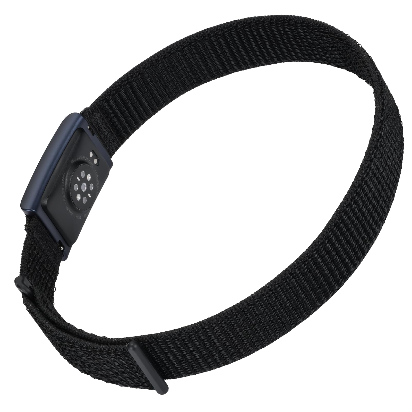 Photo 1 of 22mm Bicep Band Compatible with Amazfit Helio Strap Ankle/Arm Band Replacement, Adjustable Soft Breathable Strap with Intergrated Quick Realease Pins (Black)