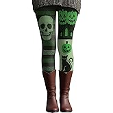 Godalithic Halloween Leggings for Women High Waisted Soft Pajamas Pants Stretchy Leggings Pumpkin Printed Yoga Pants Tights