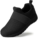 QIJGS Toddler/Little Kid Boys Girls Shoes Running Sneakers Athletic Tennis Walking Shoes-black-21