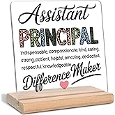 Assistant Principal Gifts for Women Men, Assistant Principal Definition Acrylic Plaque Sign, Thank You Gifts Back to School, Office Home Decor Sign for Desk