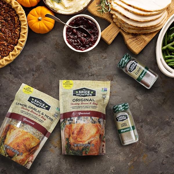 SPICE HUNTER TURKEY BRINE & BAG, LEMON, GARLIC AND HERB, 11 OUNCE
