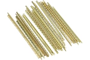 Geesatis 19 PCS Guitar Frets Wire Length 2.4 Inch Copper Brass Guitar Frets Wire Fingerboard for Strat Classical Acoustic Guitar Fret Wires Accessories