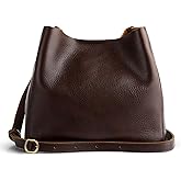 S-ZONE Full Grain Leather Crossbody Bags for Women Shoulder Bag Butterfly Bucket Purses