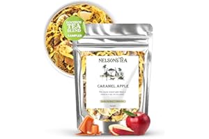 Nelson's Tea - Caramel Apple - Rooibos Loose Leaf Tea - Red Rooibos, cinnamon chips, caramel chips, dried apples, and marigold (Sample)