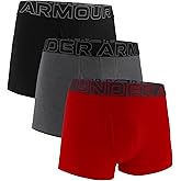 Under Armour mens 3-pack Performance Cotton Trunks, Boxer Briefs With 3" Inseam, All-day Comfort