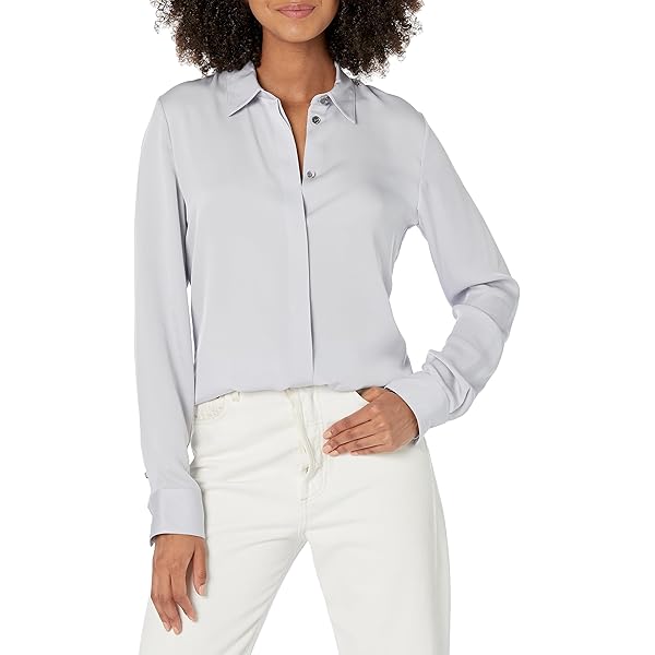 Theory Women's Tie-Neck Blouse, Ivory at Amazon Women's Clothing store