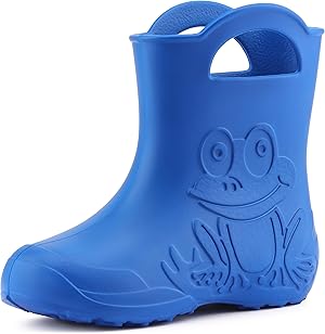 Ladeheid Eva federleichte Kinder Gummistiefel für Jungen und Mädchen Regenschuhe Bequeme und wasserdichte Regenstiefel Kinder LA-CA-01
