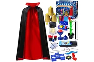PATIFEED Magic Kit, Magic Set with Magician Costume for Kids Age 6-8, Magic Tricks for Kids Ages 6 7 8 9 10 11 12 Year Old