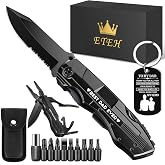 Dad Gifts from Daughter Son Wife Kids,BEST DAD EVER Multitool Knife,Christmas Birthday Father Day for Dad Step New Dad,Unique Camping Hunting Cycling Gift Ideas