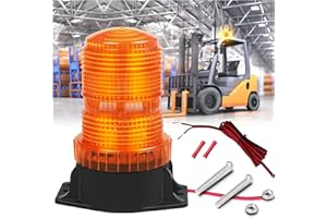 ONERAY [Upgrade 30 LED Strobe Light with extension cable, DC10-110V Amber Emergency Warning Flashing Safety Strobe Beacon Light for Vehicle Forklift Truck Tractor Golf Carts UTV Car Bus and More