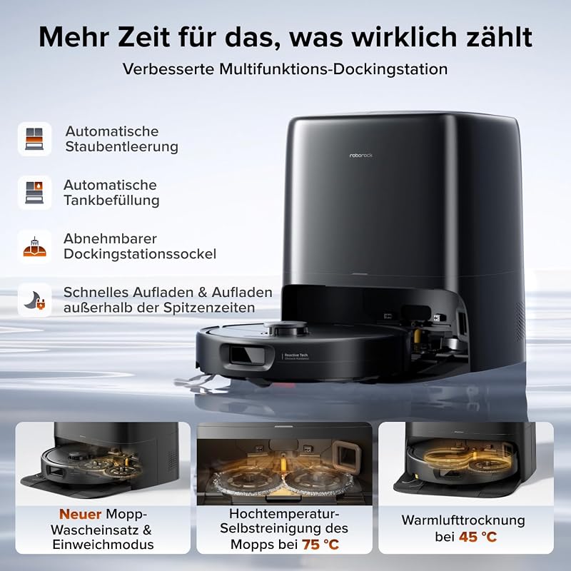 Qrevo 2 Pro Saugroboter mit Wischfunktion, 25.000 Pa Saugkraft — Foto 5 von 8