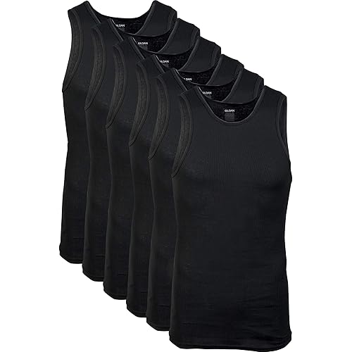Gildan Men's A-Shirts Tanks Multipack