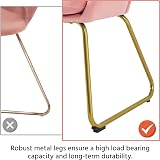 Yaheetech Velvet Tub Chair Pink with Golden Metal Legs Modern Accent Armchair view 9