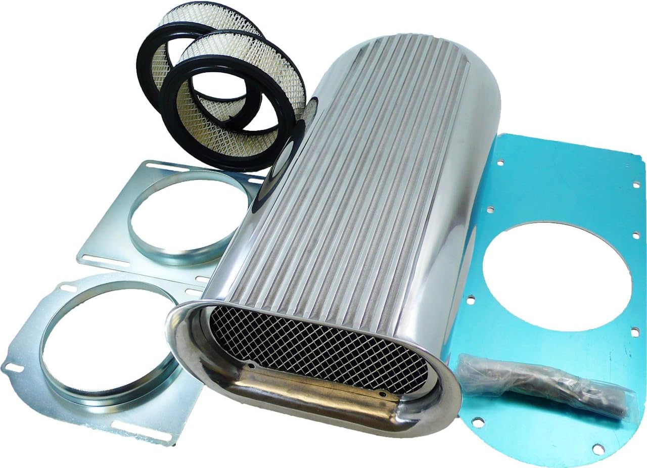 Polished Aluminum Dual Carburetor Hilborn Style Hood Scoop