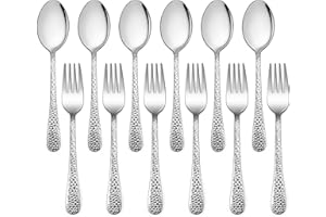 LIANYU 12Piece Kids Silverware Set, Includes 6 Kid Spoons, 6 Kid Forks, Stainless Steel Toddler Utensils Children Flatware Set, Child Preschooler Cutlery Set, Dishwasher Safe