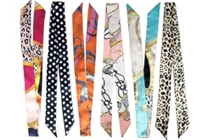 kcctoo 2/6/10Pack Scarf Bags for Women Handbag Scarfs Band Hair Neck Scarves Fashion Gifts