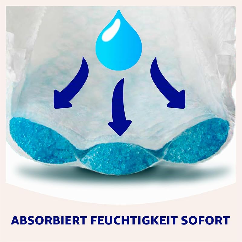 Sensitive Babywindeln, Größe 2 (4-8 kg), 240 Windeln + Geschenk mit 40 Aqua Pure Feuchttüchern, 99% Wasser, bis zu 12 Stunden Auslaufschutz und Hautpflege, Monatspack