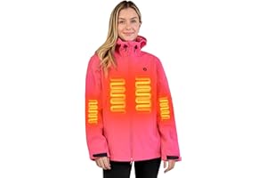 ANTARCTICA GEAR PRO Heated Jacket for Women, ANTARCTICA GEAR Winter Coat with 12V 16000mAh Battery Pack, Soft Shell Heating Hood Jacket