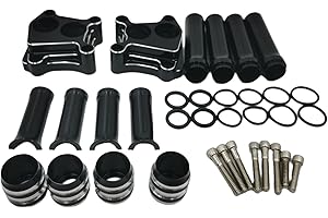 M Maintenanse Pushrod Cover Lifter Block Cover For Harley Twin Cam Street Glide Road King Electra Glide Tri Ultra Dyna Fit Street Bob Softail Fatboy 99-17 (BG384A)