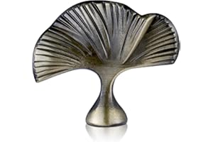 GOOCHAN Vintage Lamp Finial Cap Knob,Leaf Shaped Metal Finial for Lamp Shade Top,Dual-Thread Lamp Top Screw,Fit Both 1/8 IP and 1/4-27 Thread