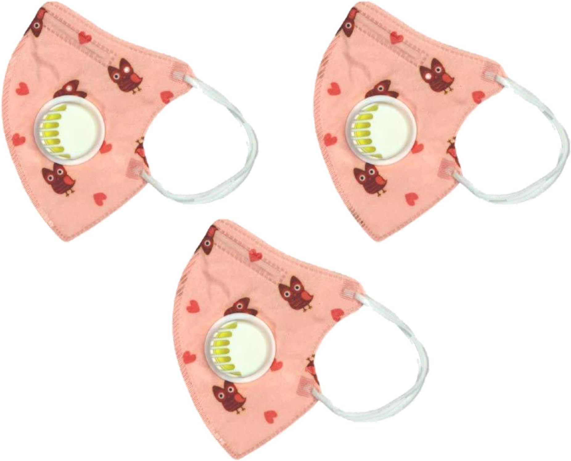 iSweven Anti Pollution Mask for Non Woven Dustproof Filter Windproof Face Mask PM2.5 (2018E-Pack of 3)
