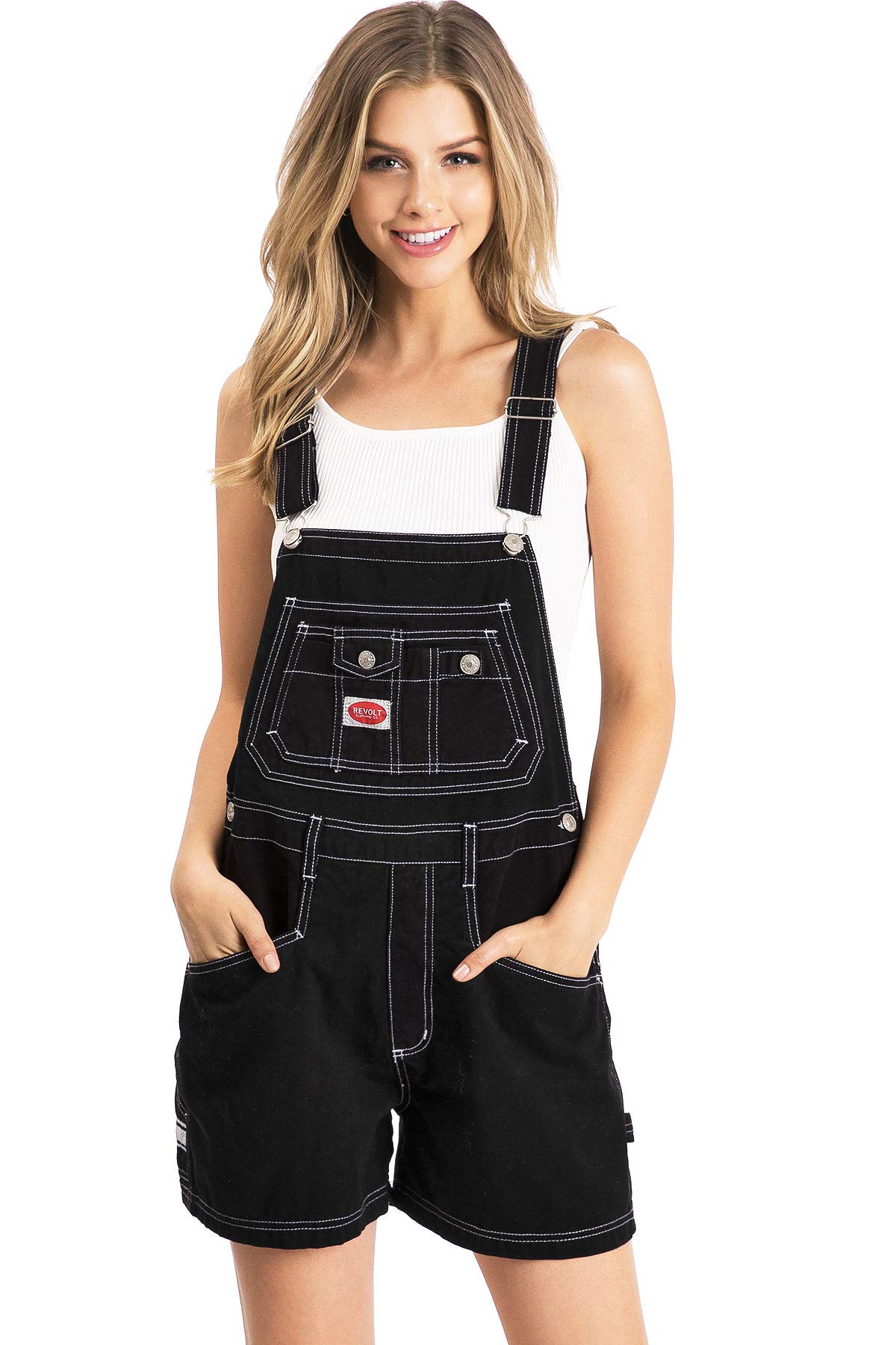 Revolt Womens Juniors Classic Retro Shortalls
