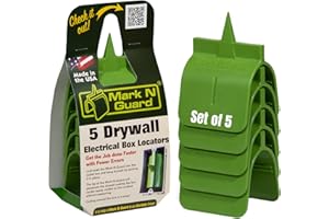 BUDDY TOOLS LLC Buddy Tools Mark N Guard, Set of 5 - Drywall Outlet Marker for Finishing - Protects Wires During Sheetrock Installation - Drywall Tools for Electrical Outlet Marking - Electrical Box Locator
