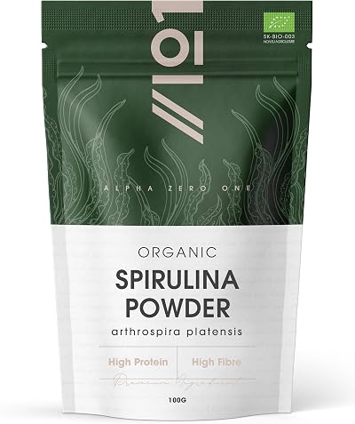 Alpha01 Organic Spirulina Powder 100g – 100% Cold Pressed