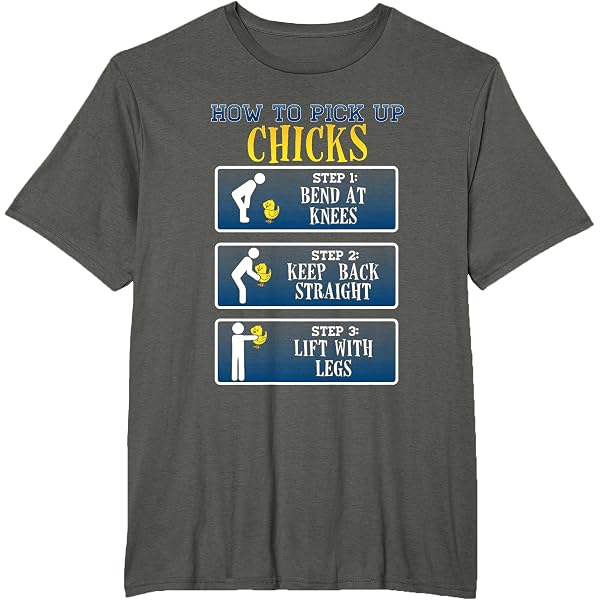 Funny “How To Pick Up Chicks” T-Shirt For Men – Novelty Saying Shirt, 100% Cotton, Casual Humor Gift - View #4