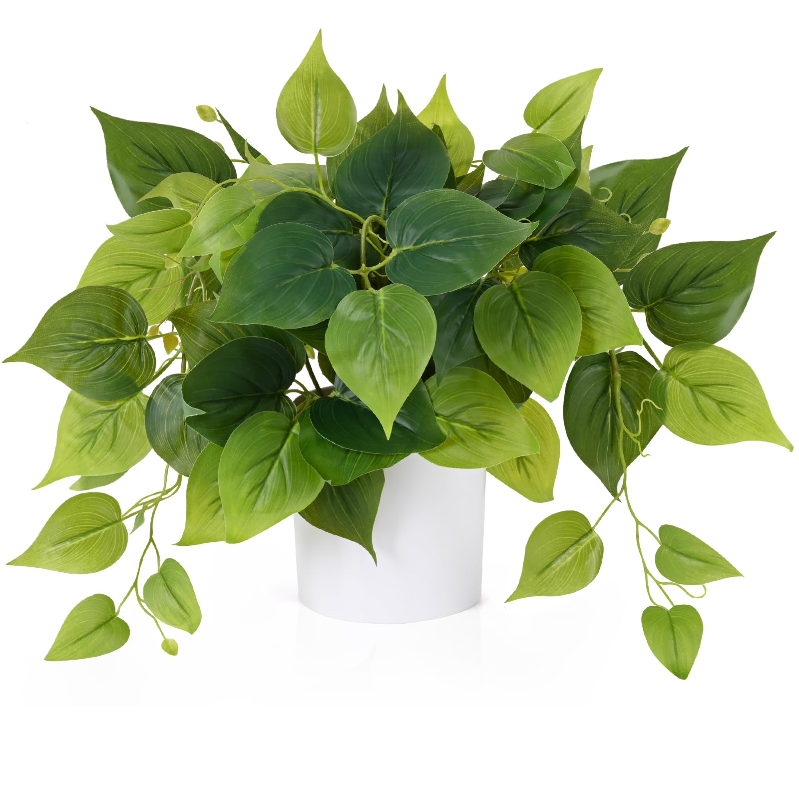 Photo 1 of Waipfaru Faux Plants Indoor with Plastic Pots, Realistic Small Fake Plants, Fake Plants with Pothos, Fake Potted Plants, Artificial Plant for Home Shelf Bathroom Kitchen Office Indoor Outdoor Decor