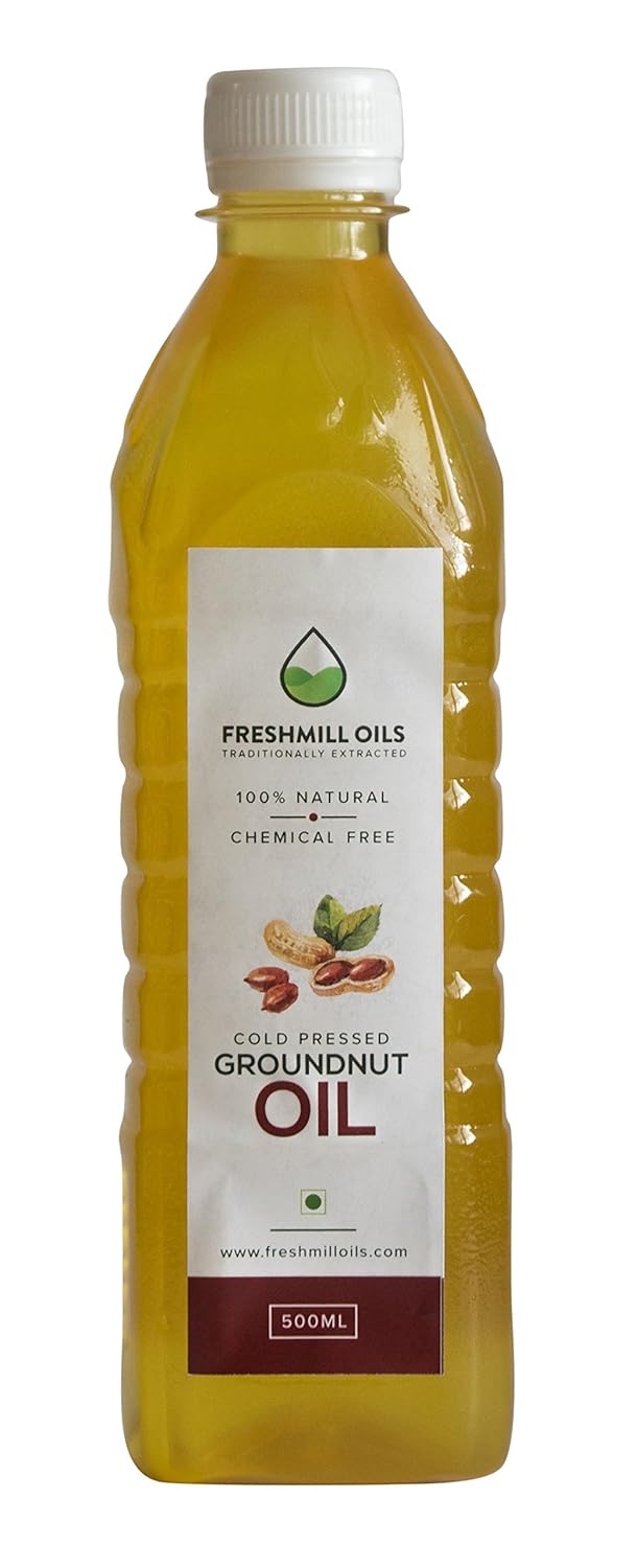 FreshMill Cold Pressed Ground Nut Oil, 500ML Amazon.in Grocery
