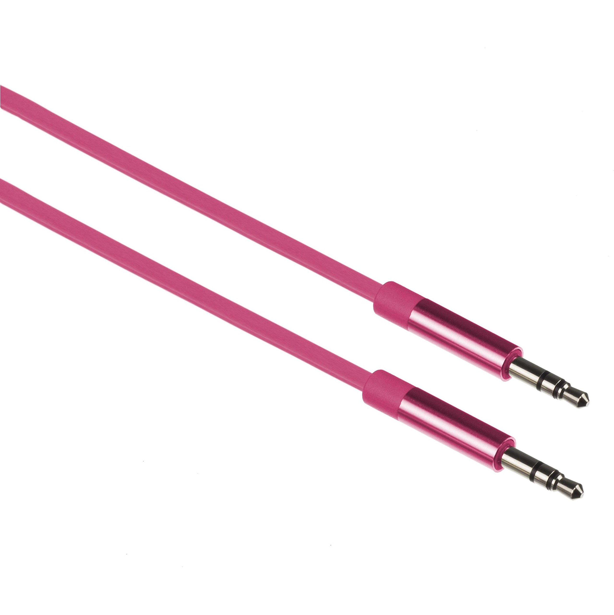 Kit 3.5 mm 1 m Aluminium Aux Audio Cable - Pink