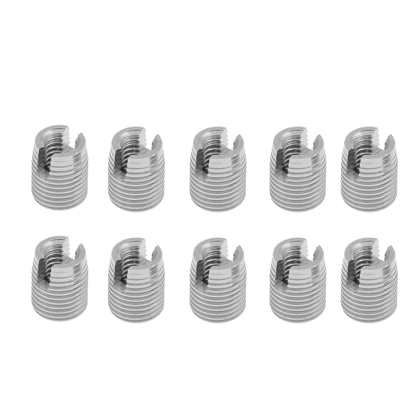 Yusat m3 m3 threaded inserts 8×6×2 20pcs stainless steel sus303 self tapping slotted screw thread insert m3 6mm threaded m3 self tapping inserts