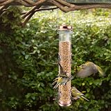 Urban Deco Antique Copper 6 Port Metal Bird Feeder with Steel Hanger view 2