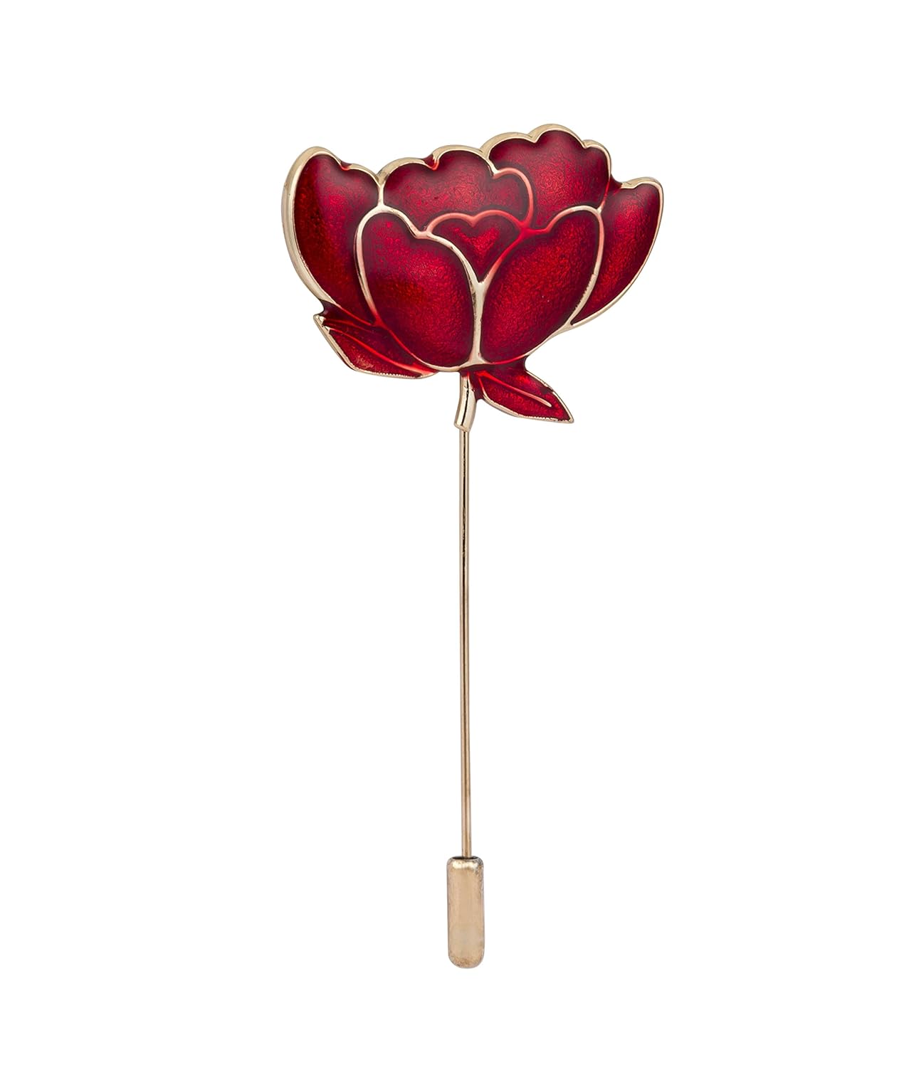 Buy Knighthood Red Lotus Flower Lapel Pin at Amazon.in