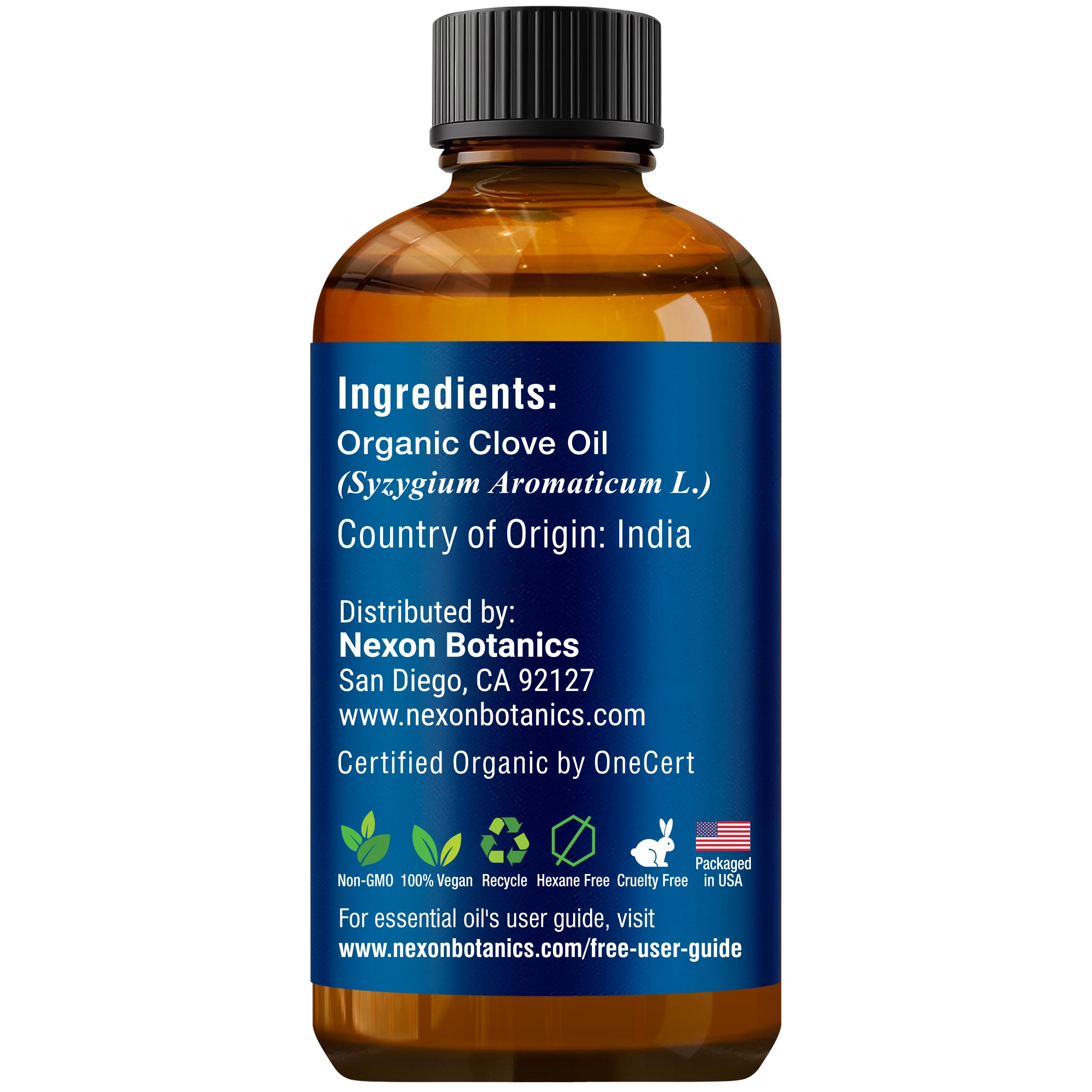 Organic Clove Essential Oil 30 ml - Pure, Natural, Undiluted for Toothache, Sore Muscles, Skin & Hair Care - Soothing Clove Bud Essential Oil - Nexon Botanics