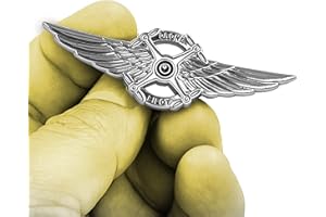 LEO CHALLENGE COINS BL4-018 Full Size Silver UAS FAA Commercial Drone Pilot Wings pin